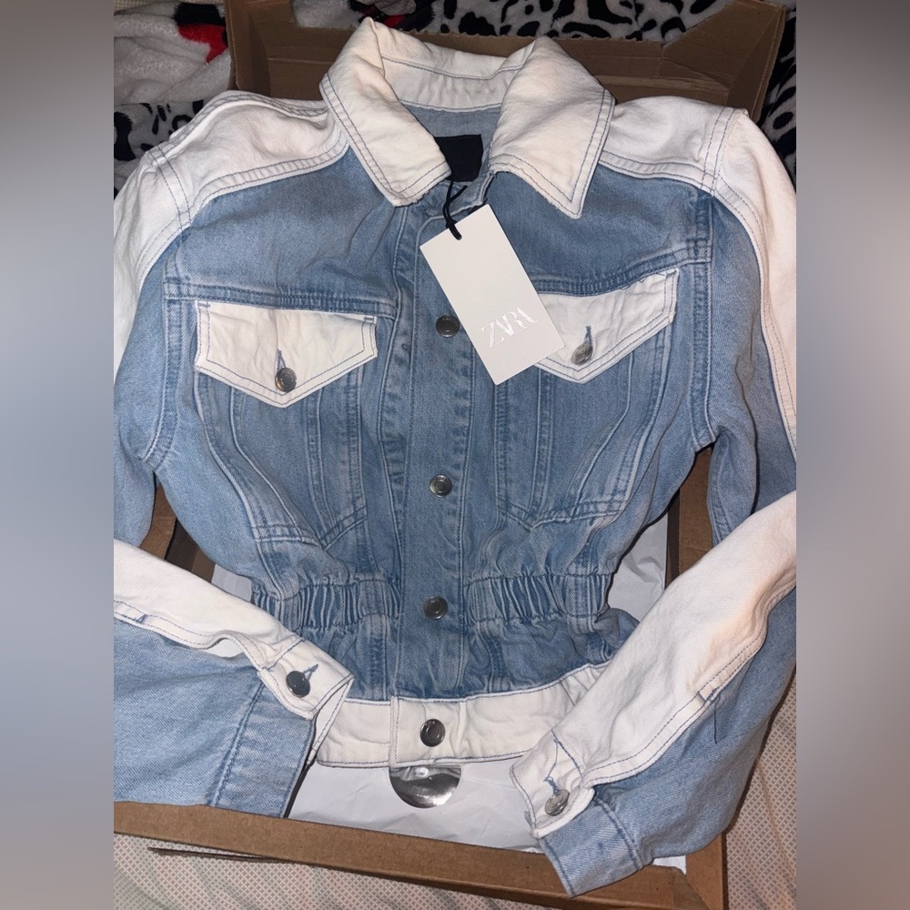 Zara Combined Denim Jacket